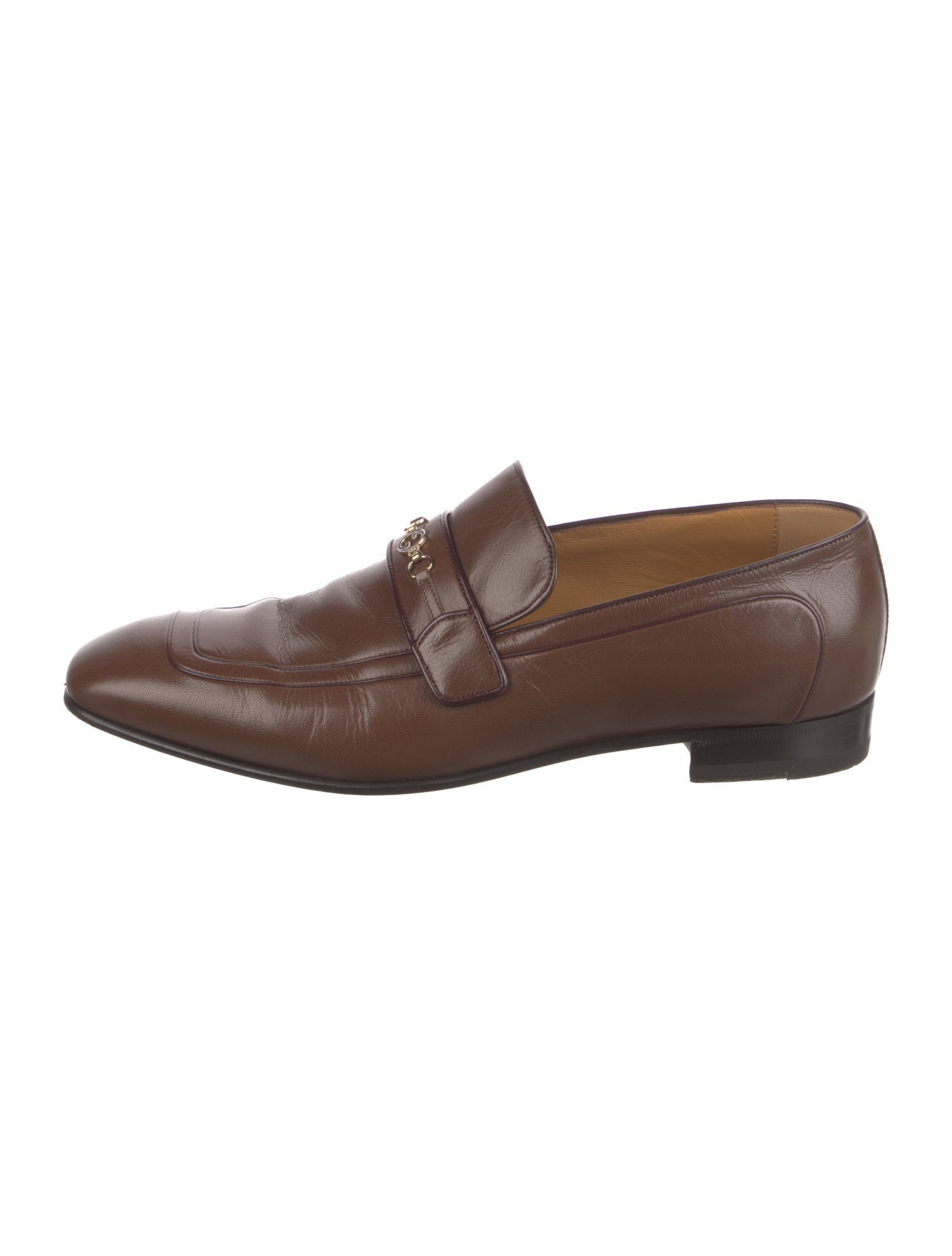 Gucci 1955 Horsebit Accent Leather Monk Straps
